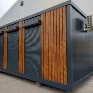 Container de bureau de 21 m² avec WC et kitchenette