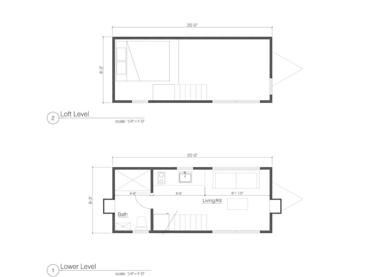 Tiny House moderne sur une remorque 1 chambres - 1 salles de bain – Image 3